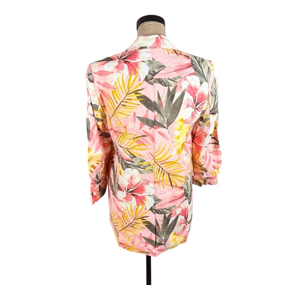 Joie Women's Kishina B Pink Floral 100% Cotton Blazer Size 4 - Picture 6 of 9